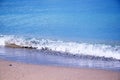 Seascape Beach Covered with Seashells  Shore Scenic Landscape Background Wallpaper Stock Photo Royalty Free Stock Photo
