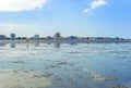 Seascape beach mudflats hiking on the North Sea coast Germany