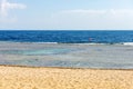 Sandy Beach on the Coast of Red Sea - Marsa Alam Egypt Africa Royalty Free Stock Photo