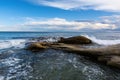 Seascape at Black Sea coast near Ravda village, Bulgaria Royalty Free Stock Photo