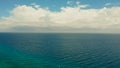 Seascape, blue sea, sky with clouds and islands Royalty Free Stock Photo