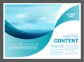 Seascape and blue sky presentation layout design template background for tourism travel business. illustration