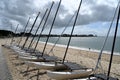 Sailboats on Trez beach in Benodet Royalty Free Stock Photo