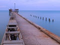 seascape ,bridge and sea long exposure