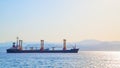Seascape with cargo ship Royalty Free Stock Photo