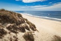 Sand beach and dune grass on the Central Oregon Coast Royalty Free Stock Photo