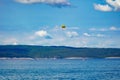 Seascape , with chutist in the sky and bare water