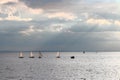 Seascape with dinghies Royalty Free Stock Photo