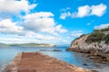 Seascape from dragunara bay sardinia Royalty Free Stock Photo