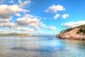 Seascape from dragunara bay sardinia Royalty Free Stock Photo