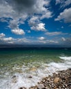 Seascape and dramatic cloudscape Royalty Free Stock Photo