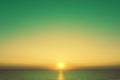 Seascape in the early morning. Beautiful cold sunrise with a clear sky over the calm sea Royalty Free Stock Photo