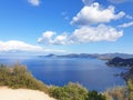 Seascape of Elba island with blue sky Royalty Free Stock Photo