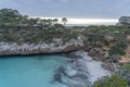 Calo des Moro, rocky beach in Santanyi, Majorca, Spain Royalty Free Stock Photo