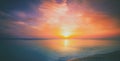 Seascape in the evening. Beautiful dramatic sunset over the sea Royalty Free Stock Photo