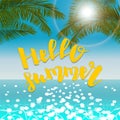 Seascape hello summer Royalty Free Stock Photo