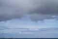 Seascape and horizon in front the Rotterdam harbor