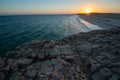 Seascape of Indian Ocean, Ras Ruwais Royalty Free Stock Photo