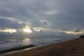 Seascape of the Indian ocean at sunset Royalty Free Stock Photo