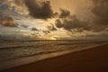 Seascape of the Indian ocean at sunset Royalty Free Stock Photo