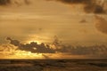 Seascape of the Indian ocean at sunset Royalty Free Stock Photo