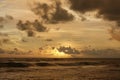 Seascape of the Indian ocean at sunset Royalty Free Stock Photo