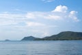Seascape with island and blue sky. Samae San island, Thailand