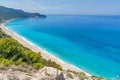 Seascape of Kokkinos Vrachos Beach with blue waters, Lefkada, Ionian Islands, Greece Royalty Free Stock Photo