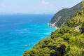 Seascape of Kokkinos Vrachos Beach with blue waters, Lefkada, Ionian Islands, Greece Royalty Free Stock Photo