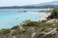 Seascape of Lagonisi Beach at Sithonia peninsula, Chalkidiki, Greece Royalty Free Stock Photo