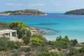 Seascape of Lagonisi Beach at Sithonia peninsula, Chalkidiki, Greece Royalty Free Stock Photo