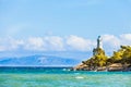 Seascape with lighthouse near Gythio Greece Royalty Free Stock Photo