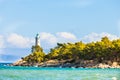 Seascape with lighthouse near Gythio Greece Royalty Free Stock Photo