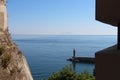 Seascape. Lighthouse. Sail. Ghost island.