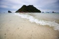 Seascape low seawater is unseen Thailand on Ao Phra Nang