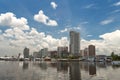 Manila, Philippines - July 13, 2017: Seascape Manila bay, Harbour square, Philippines