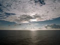 Seascape with marching clouds