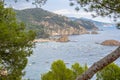 Seascape . Mediterranean coast of Spain, Costa Brava. Royalty Free Stock Photo