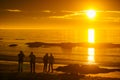 Seascape at midnight sun on Andoya, Norway Royalty Free Stock Photo