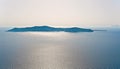 Seascape near the island of Santorini Royalty Free Stock Photo