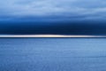 Seascape with nimbostratus cloud formation over the Baltic sea.