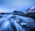 Seascape on the Norway sea shore.