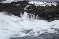 Ocean Waves Crashing against Rocks, Seascape, The Nobbies Victoria Royalty Free Stock Photo