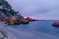 Seascape in the Odesa during the sunset in the summer season