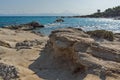 Seascape of Orange Beach Kavourotripes at Sithonia peninsula, Chalkidiki, Greece Royalty Free Stock Photo