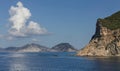 Seascape. View of the sea and mountains