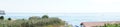 Photo panorama. Magnificent sea view from the coast of Kolimpia, Rhodes, Greece