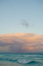 Seascape at pinkish sunset - natural background Royalty Free Stock Photo