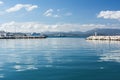 Seascape of the port of Corfu town, Greece