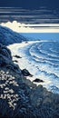 Seascape Print In The Style Of Don Blanding California Plein Air